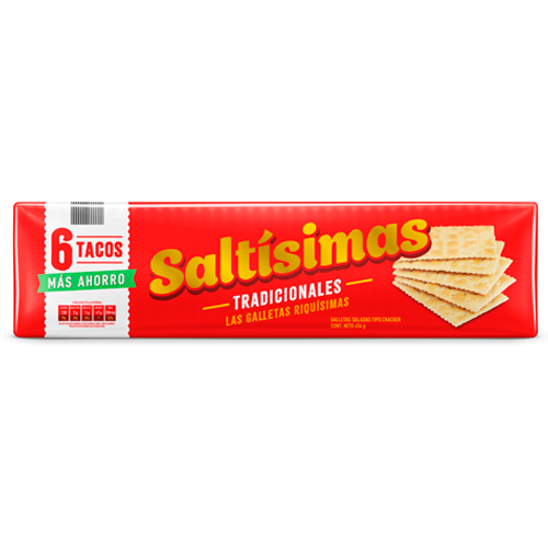 GALLETAS SALADAS SALTISIMAS 6 TACOS 454 G