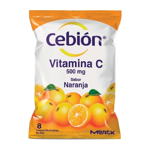 VITAMINA C EN TABLETAS MASTICABLE CEBION 8 UND