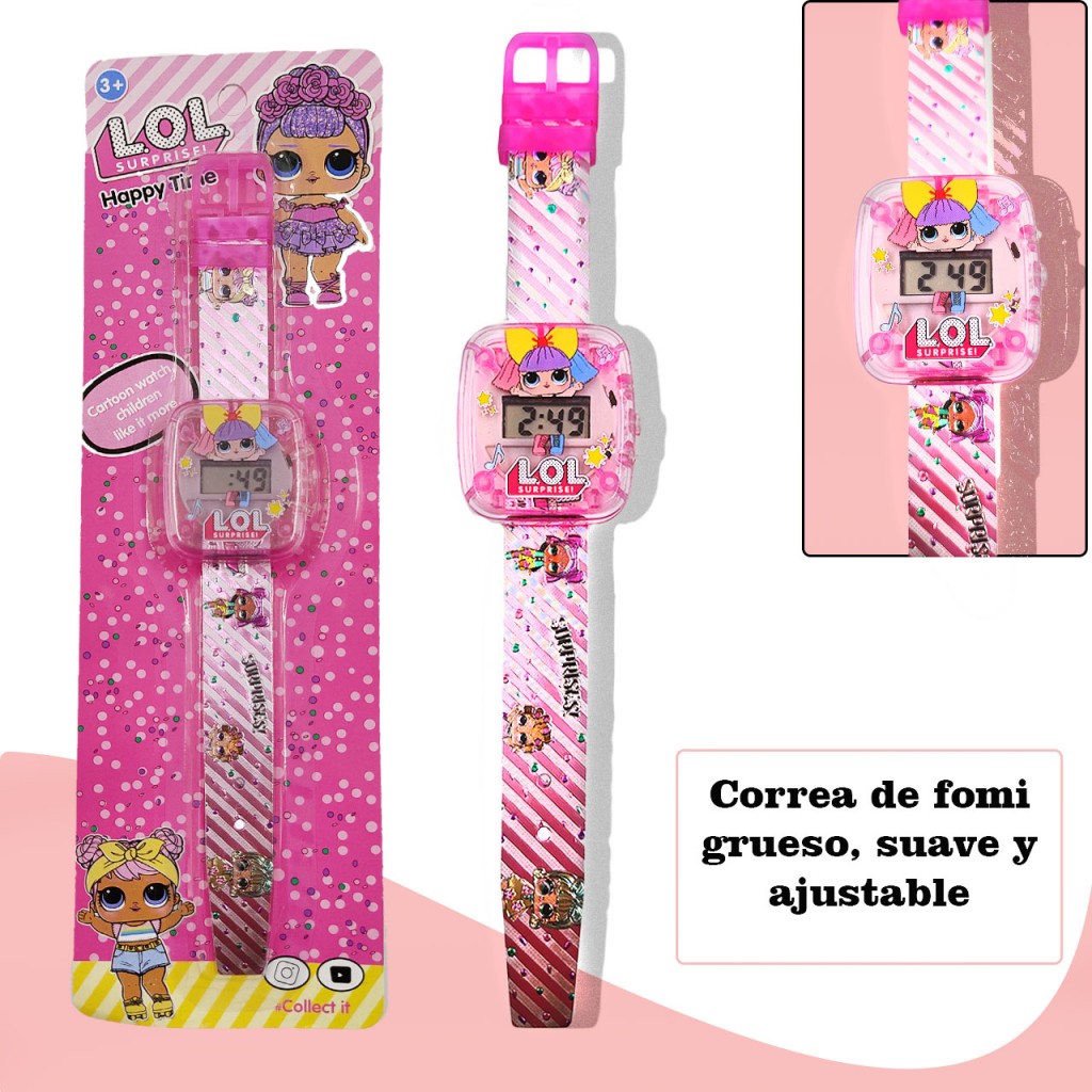Reloj Digital Lol Niñas Hermoso Juegos Jugueteria