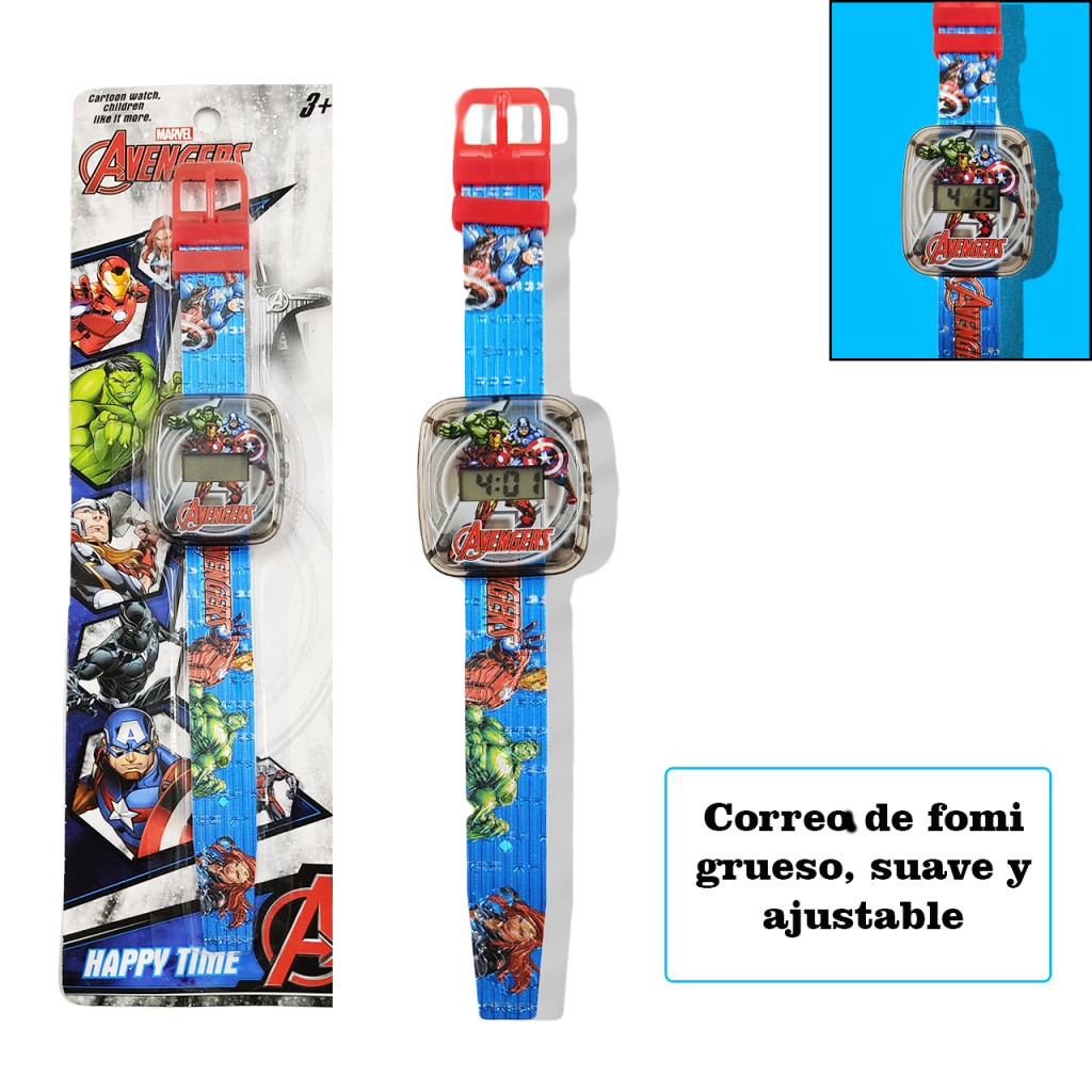 Reloj Digital Vengadores Avengers Hermoso Juego Jugueteria