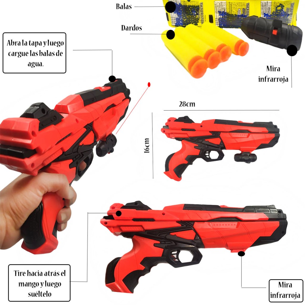 Nerf Space Gun Pistola Juguete Jugueteria Juegos