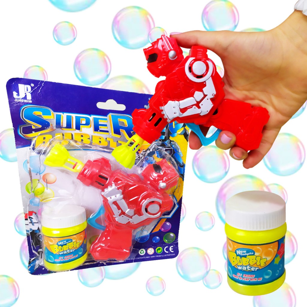 Pistola De Burbujas Robot Juguete Didáctico Juguetería Lanzadora