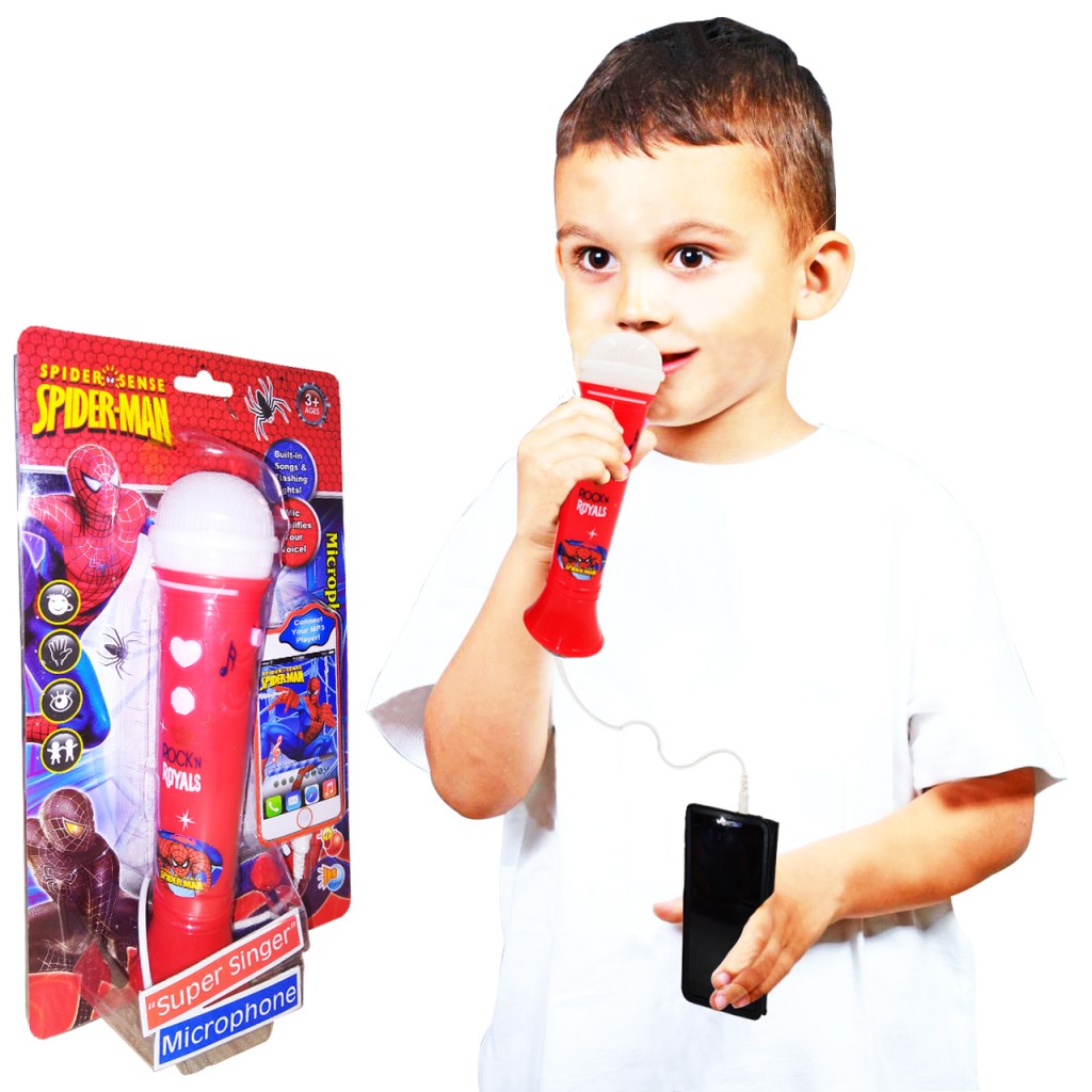 Micrófono Niño Spiderman Inalámbrico Juguete Musical Kids