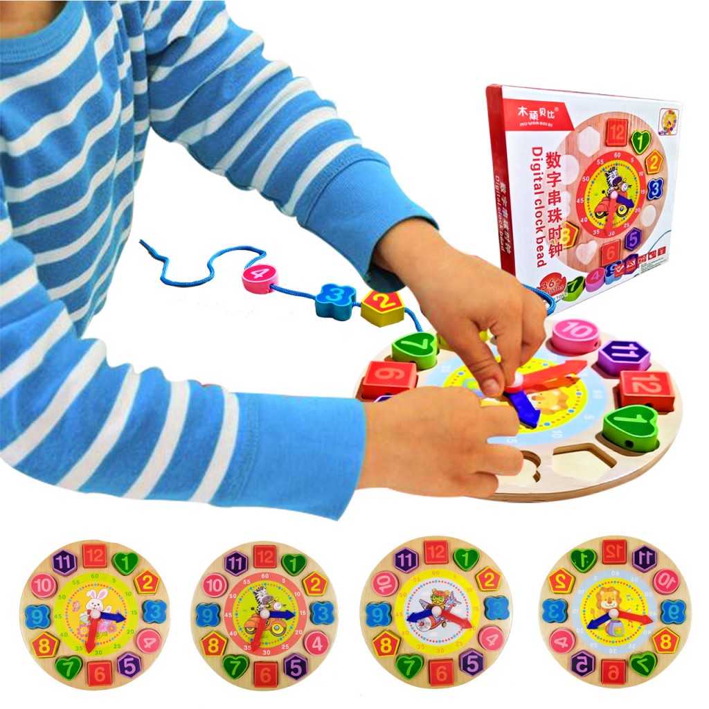 Rompecabezas Reloj Madera Juguete Aprendizaje Didáctico DJ3592