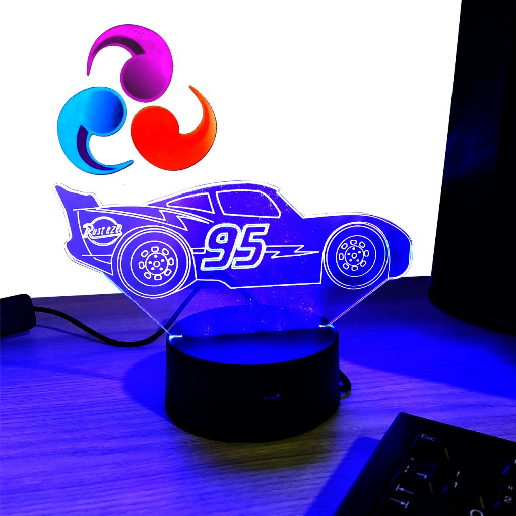 Cars Lampara Rayo Mcqueen Juguete Jugueteria Luz Led Niño DJ3000-467