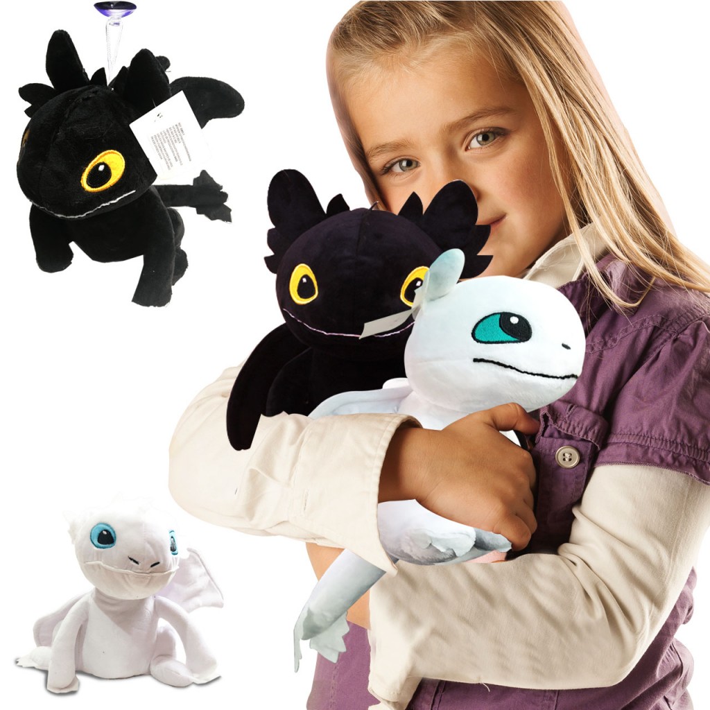 Chimuelo Lightfury Peluche Como Entrenar A Tu Dragón Juguete Jugueteria Set X 2 Didácticos