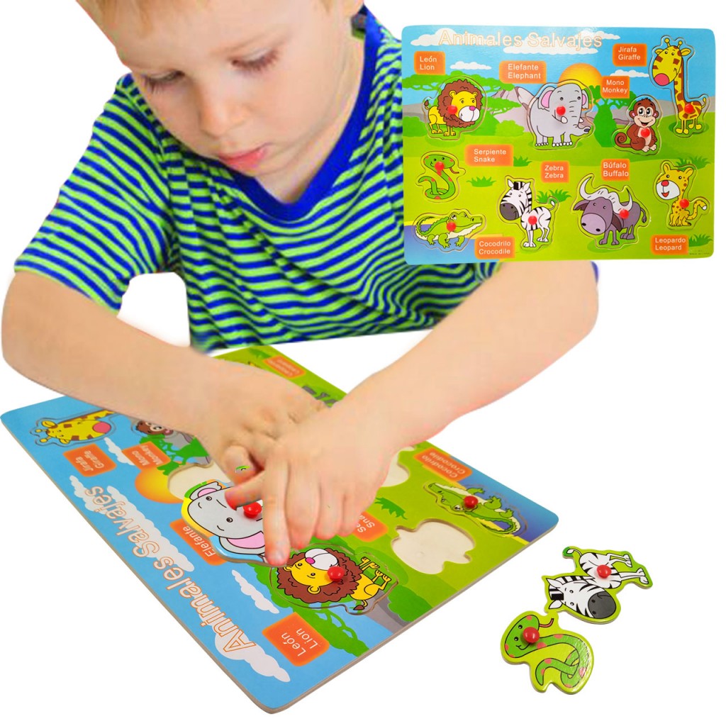 Rompecabezas Animales salvajes Aprendizaje Juguetes Jugueteria Didáctico