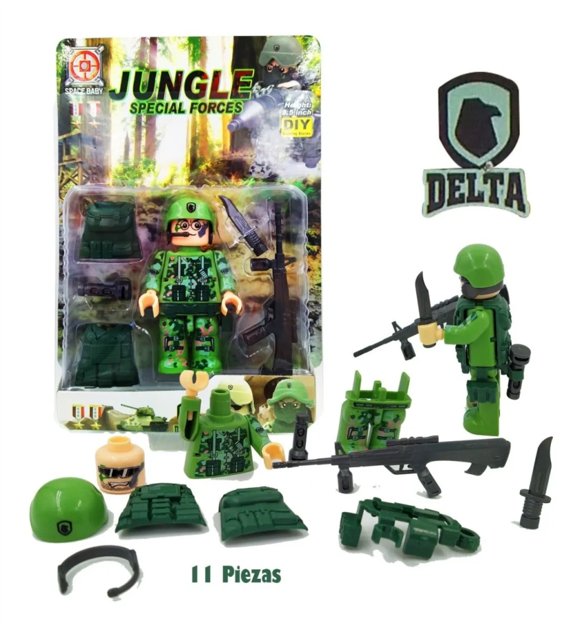 Militar Blocks Armable Juguetes Didácticos Jugueteria Niños DJ0202A