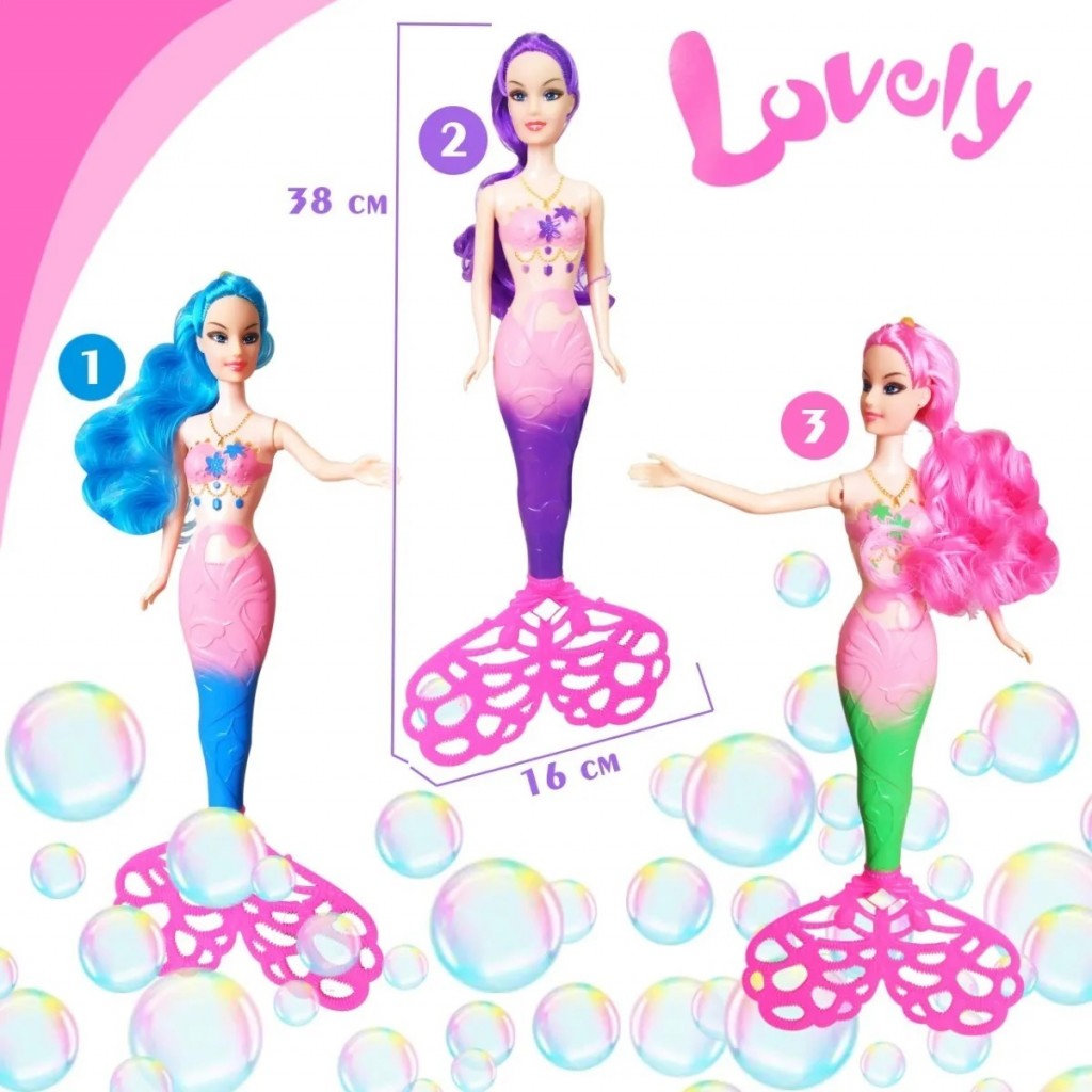 Muñeca Sirena Burbuja Juguetes Jugueteria Juegos dj374 (4-5-6)