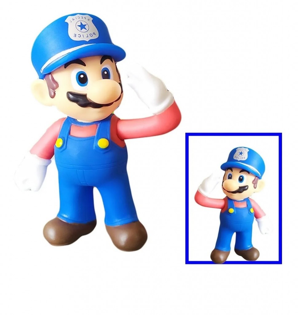 Figura Mario Bros Colección Mario Policía Juguete Figuras DJ745