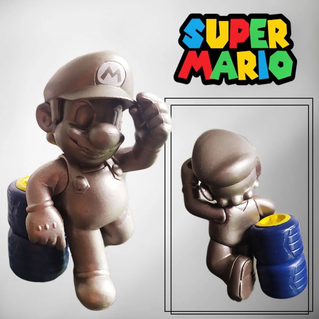 Mario Bros Figura Plateado Colección Juguetes Didácticos DJ784