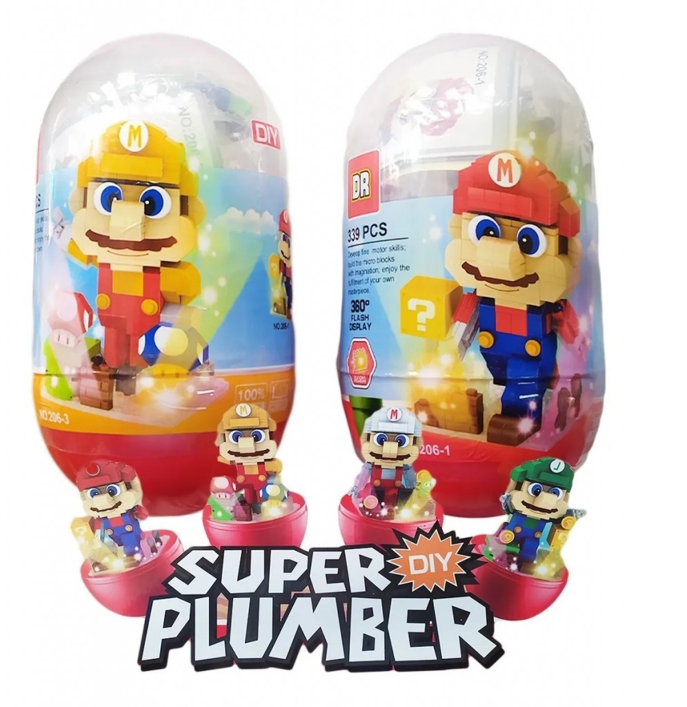 Mario Bros Bloques Set X2 Blanco-Verde