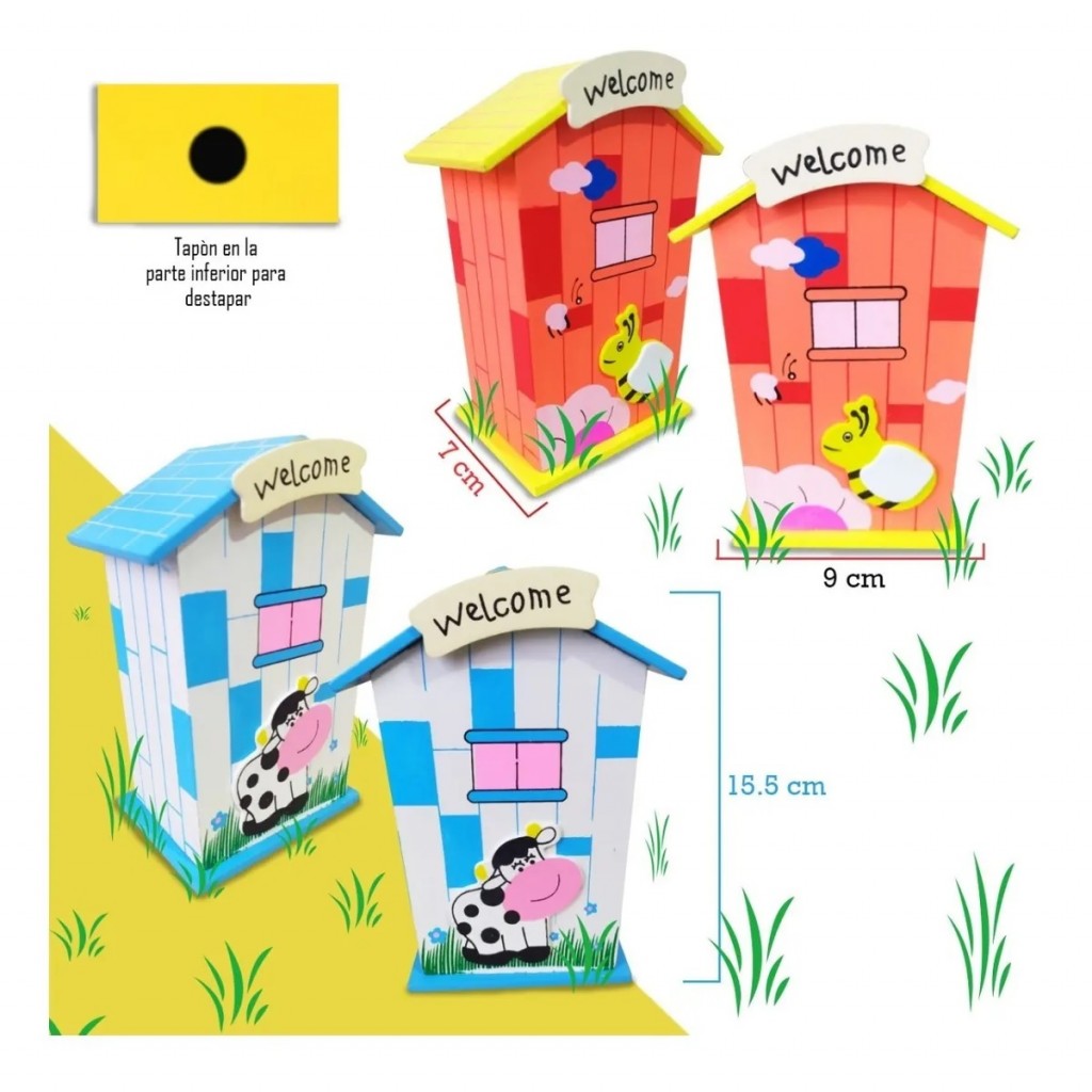 Alcancía Granja Decoración Juegos Colección Jugueteria