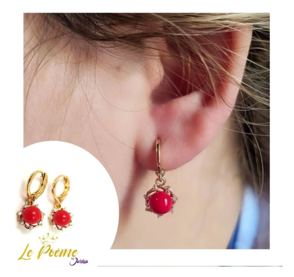 Joyería Mujer Joya Accesorio Pendiente Arete Zarcillo Areta   DJA602-2