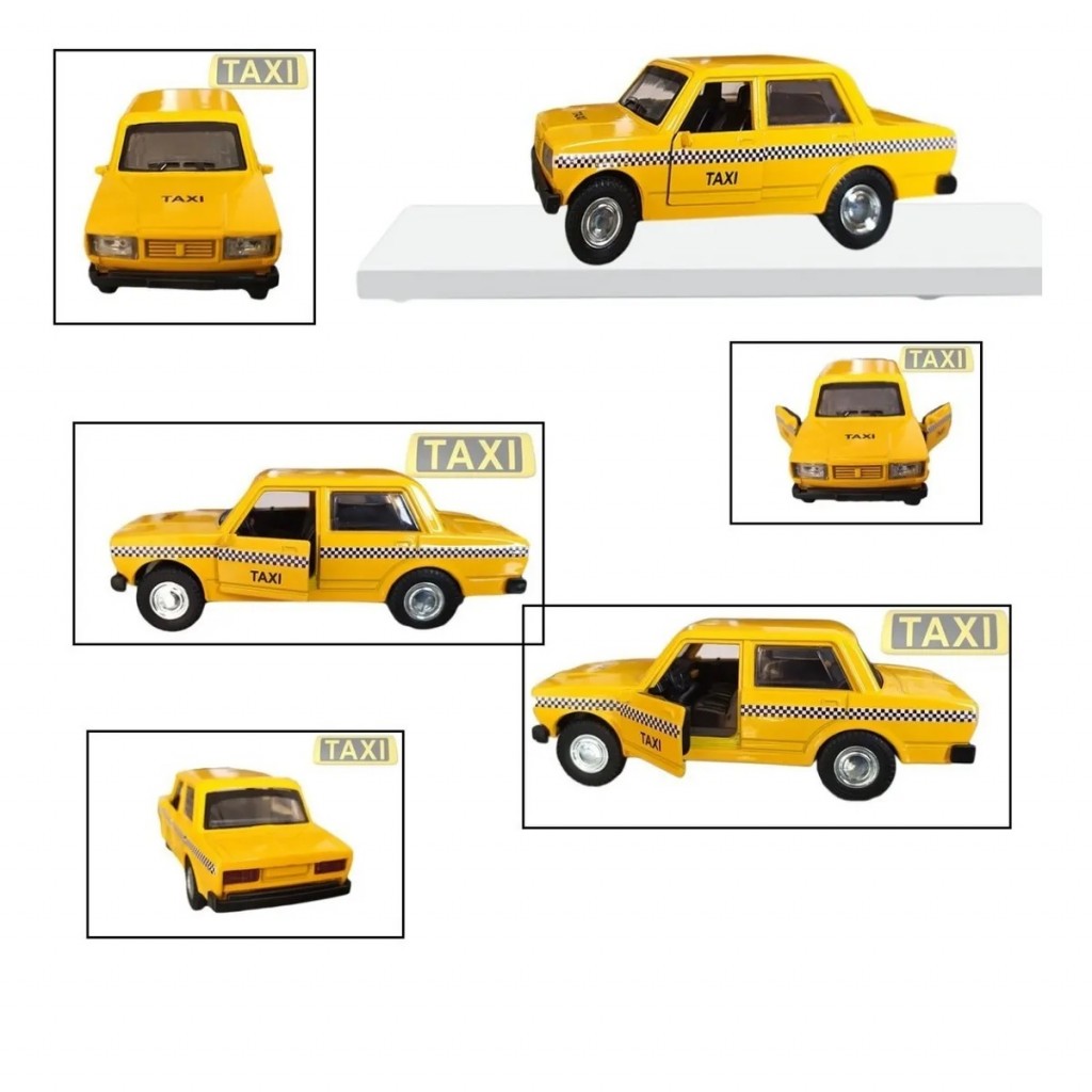 Taxi Escala Clásico Juguete Metálico Juguetería