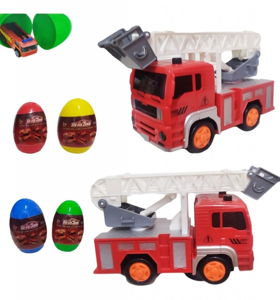Carro Bombero Huevo Sorpresa Juguetes Jugueteria Juegos