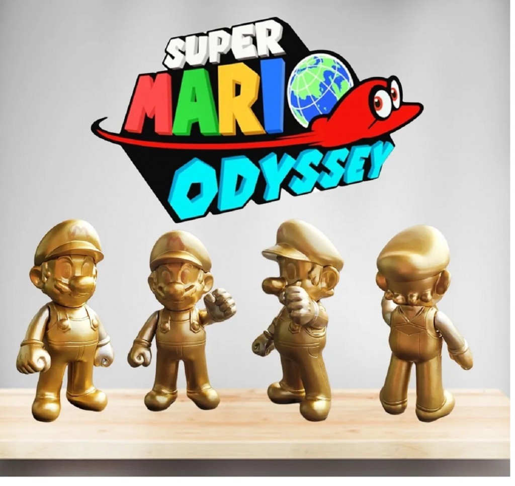 Figura Mario Bross Colección Mario Dorado Juguete Figuras DJ542