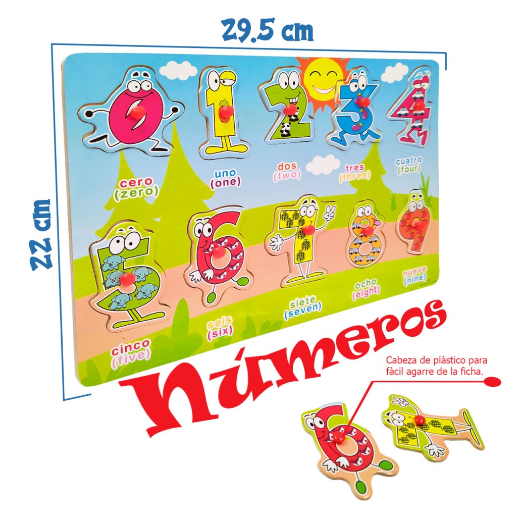 Rompecabezas Números Aprendizaje Juguetes Jugueteria Didáctico