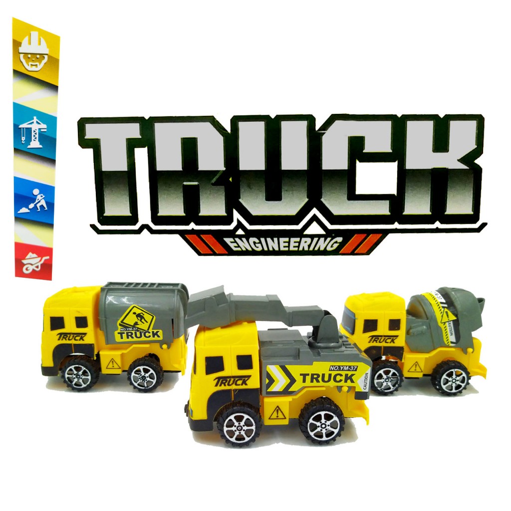 Carro Construcción Juguete Didáctico Set X3 Jugueteria Niño