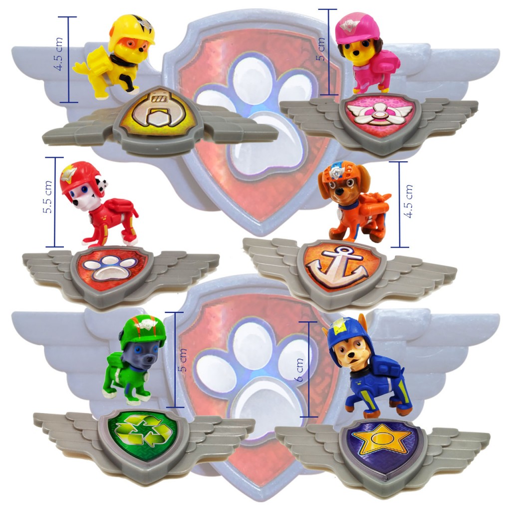 Patrulla Canina set x6 Colección Paw Patrol Juegos Juguetes Juguete