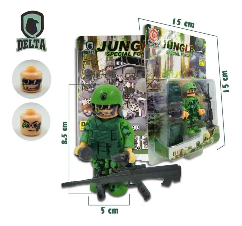 Militar Blocks Armable Juguetes Didácticos Jugueteria Niños DJ0202A