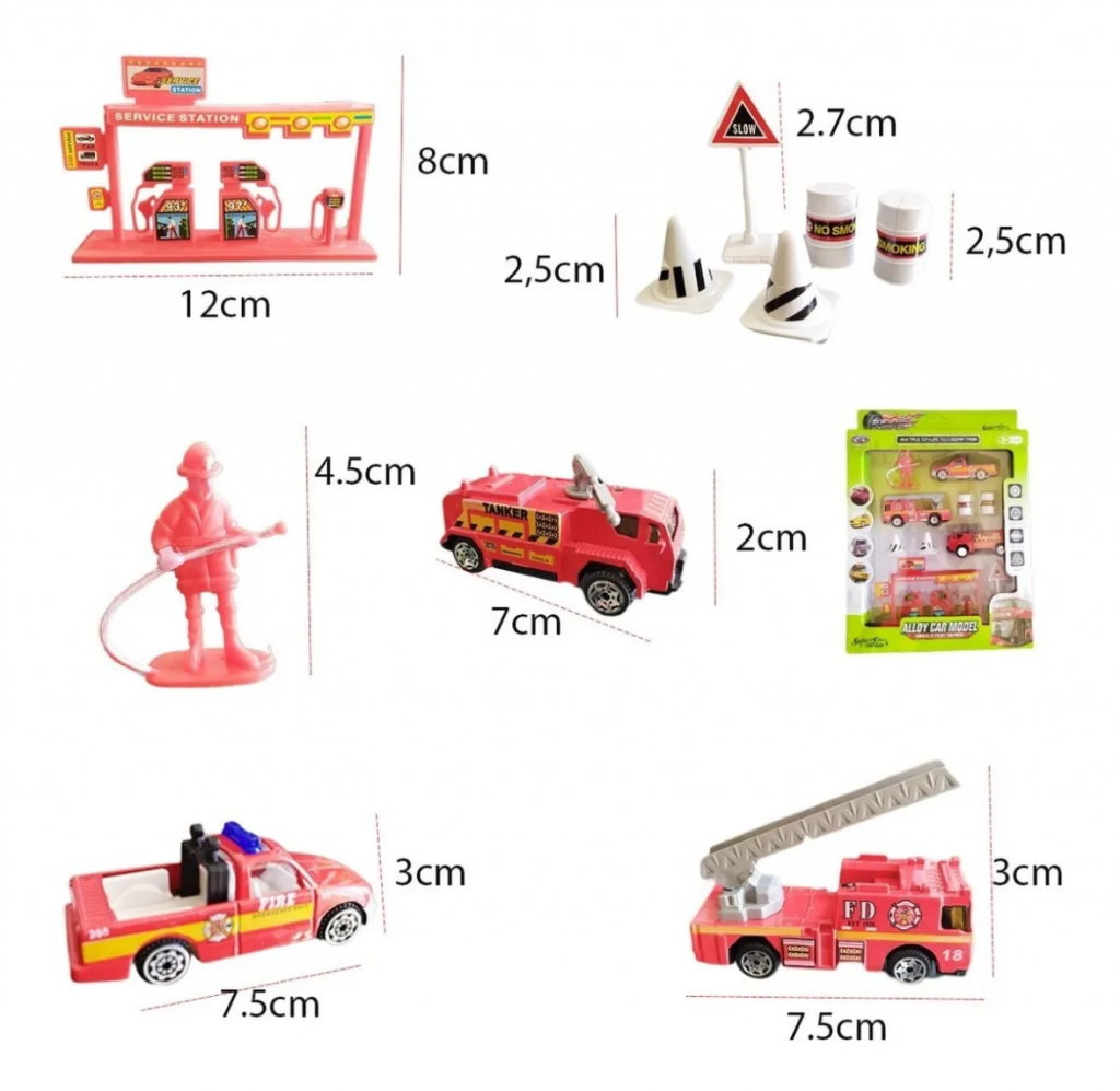 Bomberos Set Carros Juguetes Didácticos Juguetería Niños