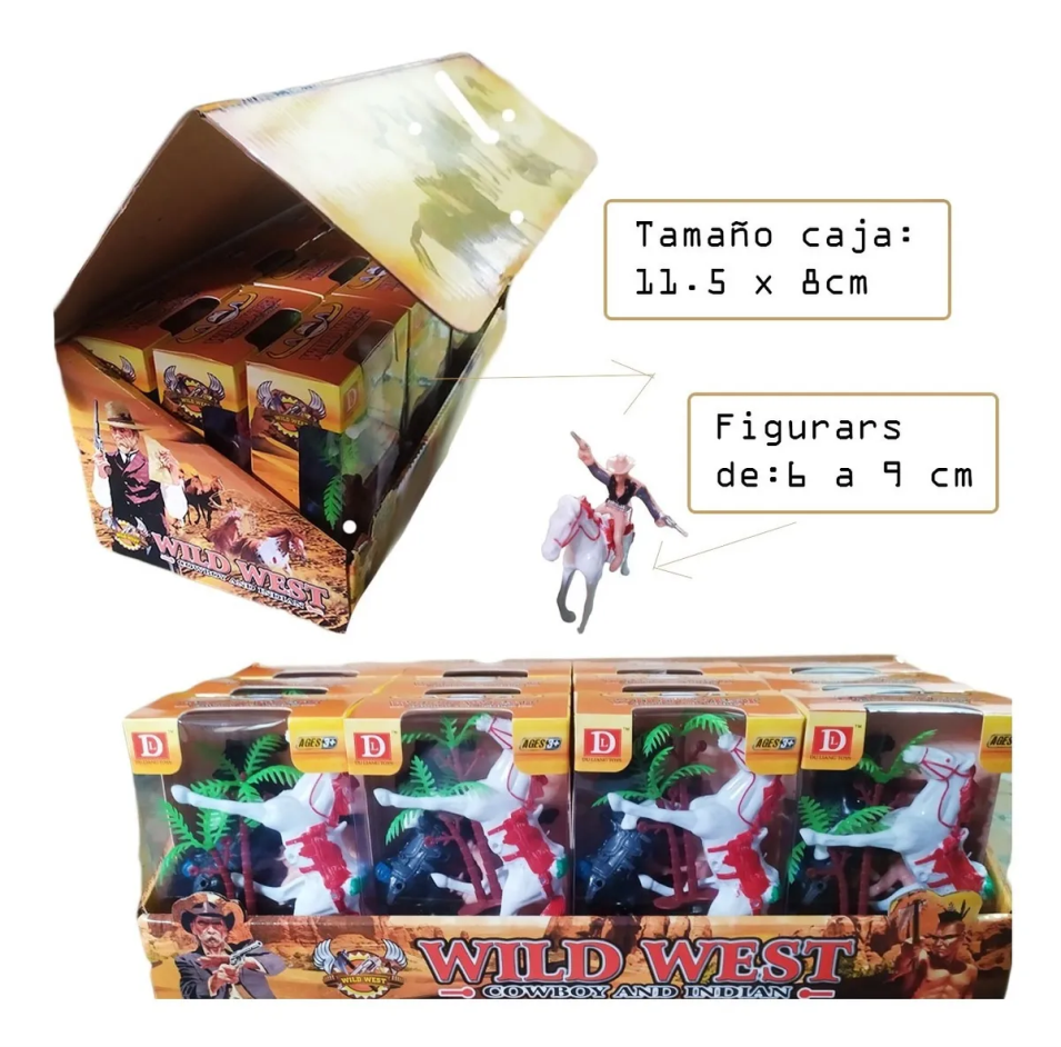Soldados Vaqueros Juguete Didáctico Figuras Juguetería