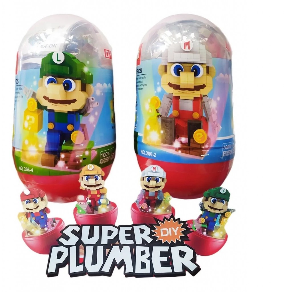 Mario Bros Bloques Set X2 Blanco-Verde
