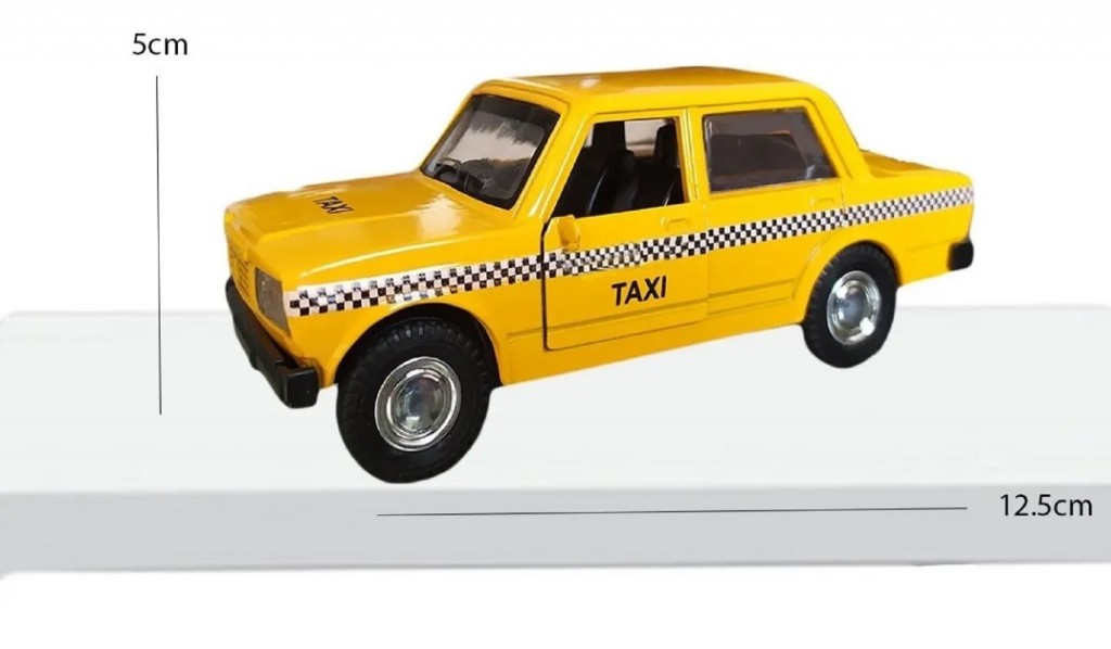 Taxi Escala Clásico Juguete Metálico Juguetería