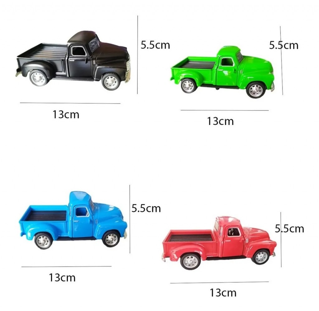 Camioneta Escala Clasica Juguete Metalico Pickup Jugueteria