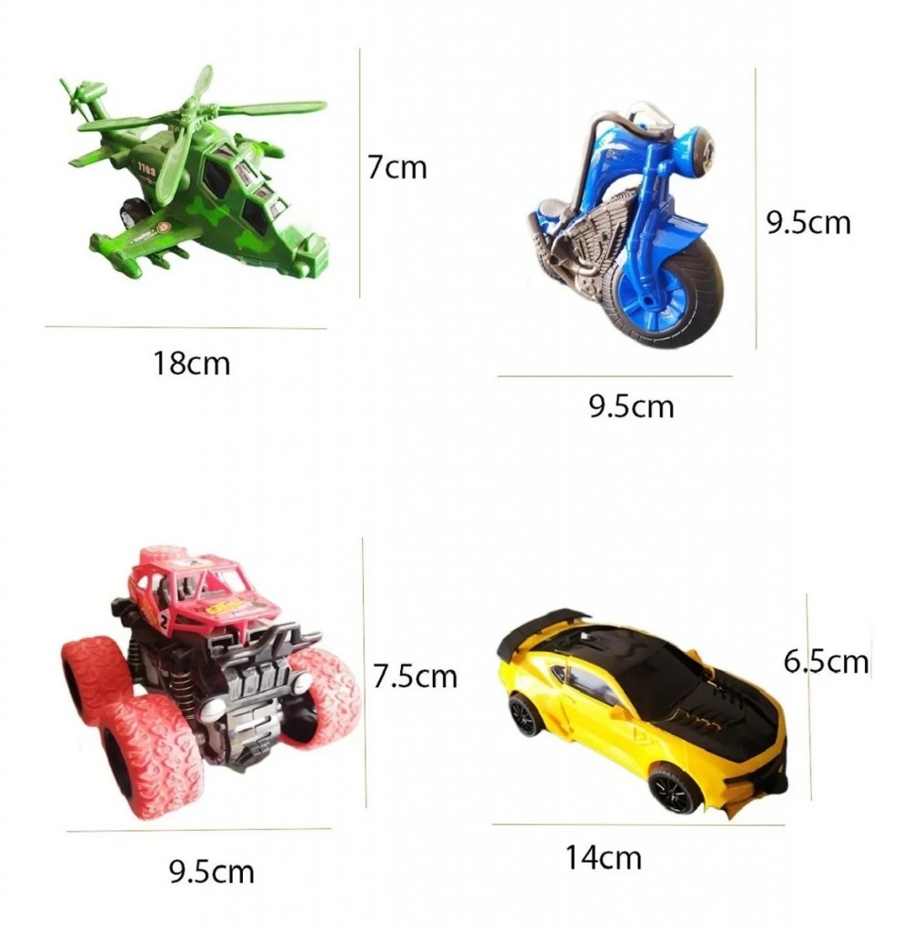Carro Transformers Helicoptero Moto X4 Juguete Didáctico Kit