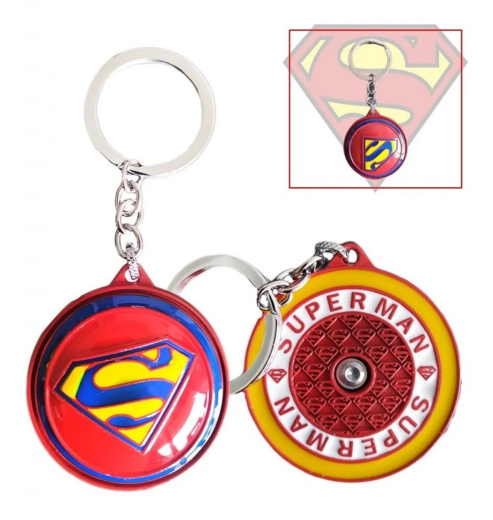 Superman Liga De La Justicia Llavero Metálico Giratorio DJ722