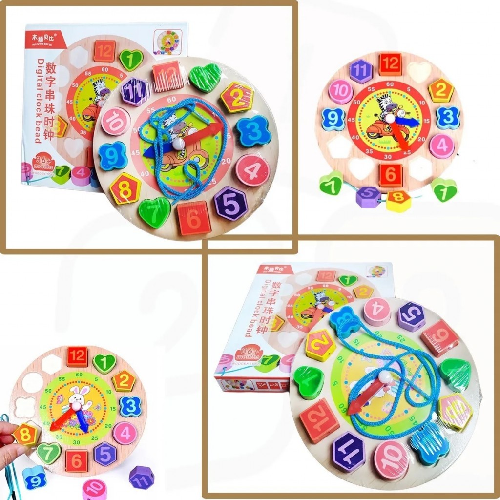 Rompecabezas Reloj Madera Juguete Aprendizaje Didáctico DJ3592