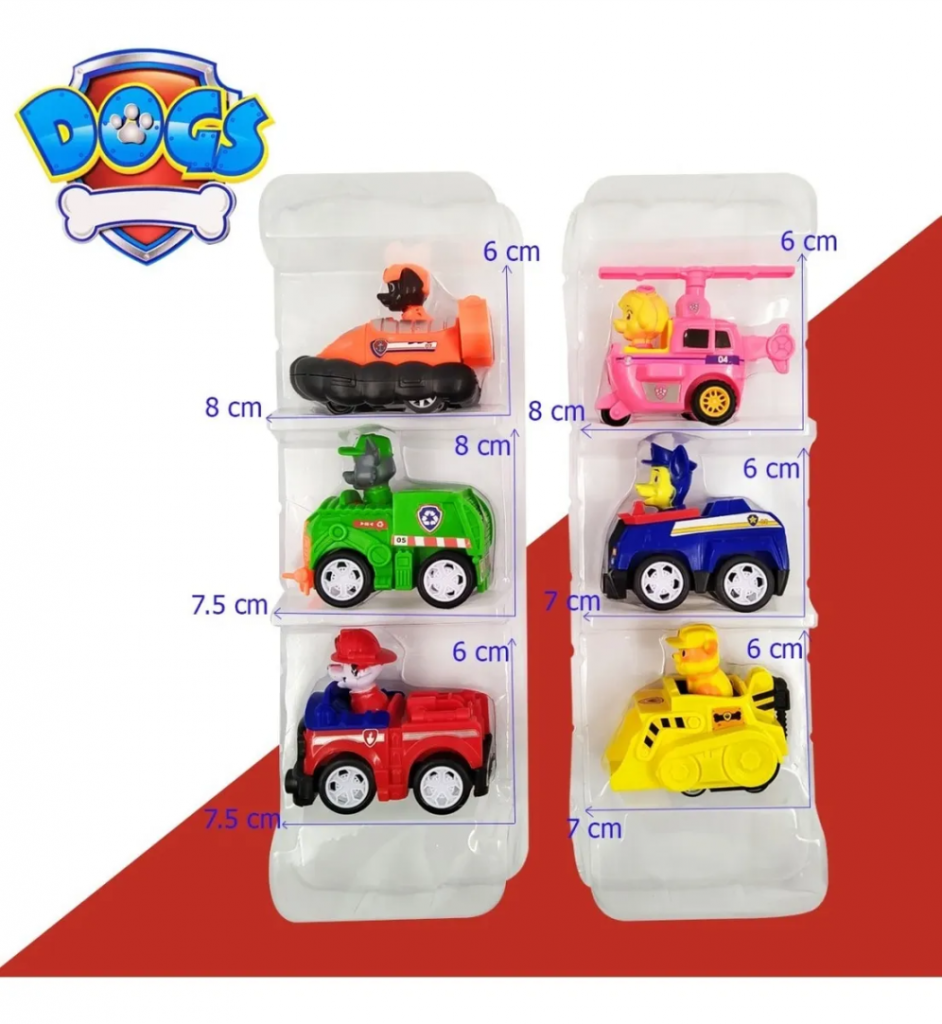 Patrulla Canina Paw Patrol X6 Cars