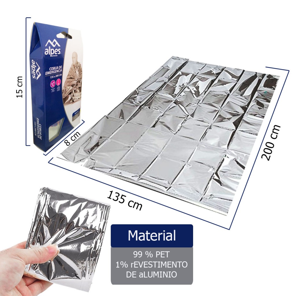 Manta Térmica Alpes Para Emergencias Temperaturas Extremas