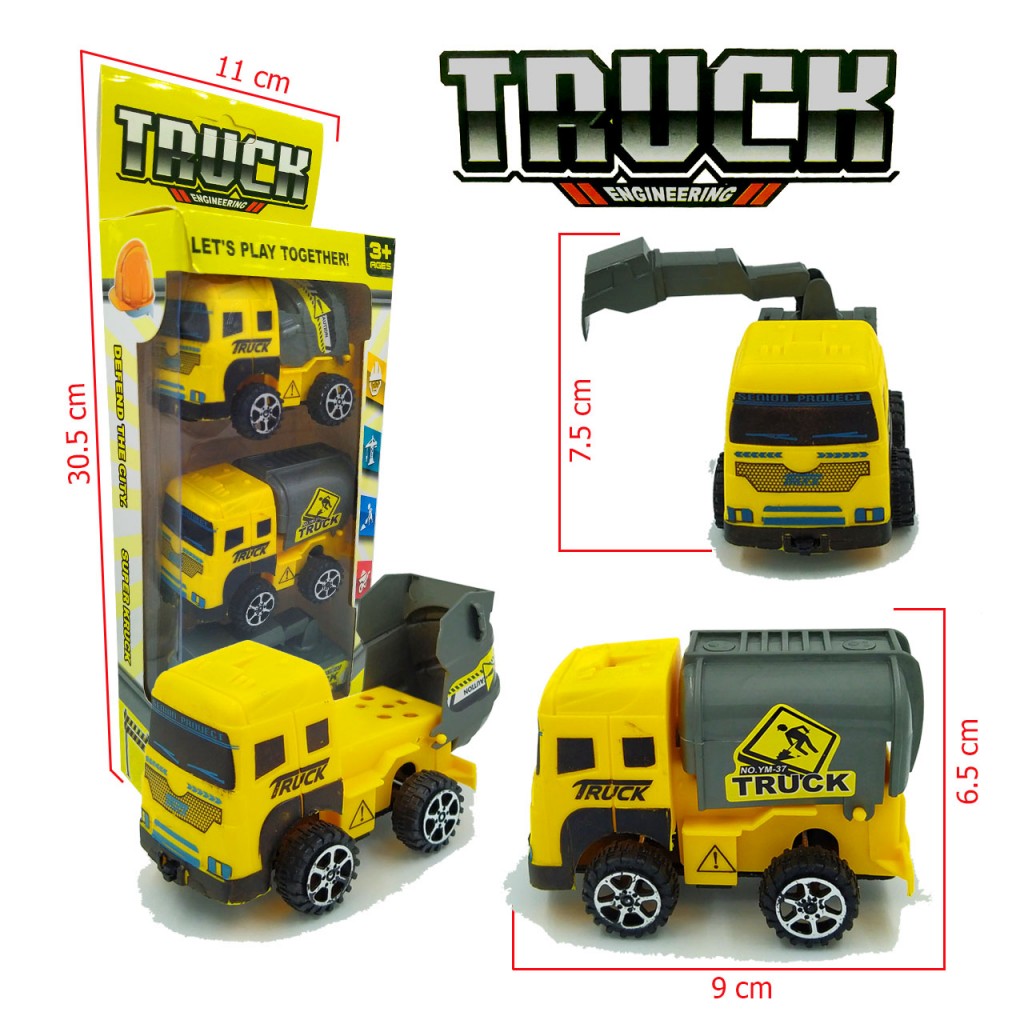 Carro Construcción Juguete Didáctico Set X3 Jugueteria Niño