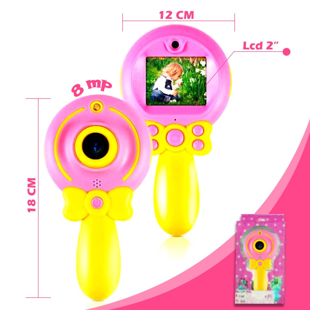 Cámara Digital Juegos Niño Niña Juguete Vídeo Foto Didáctico Rosado