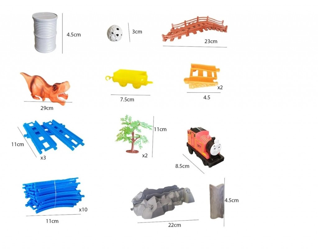 Dinosaurio Tren Pista Juguete Didactico Jugueteria Sonidos DJ523