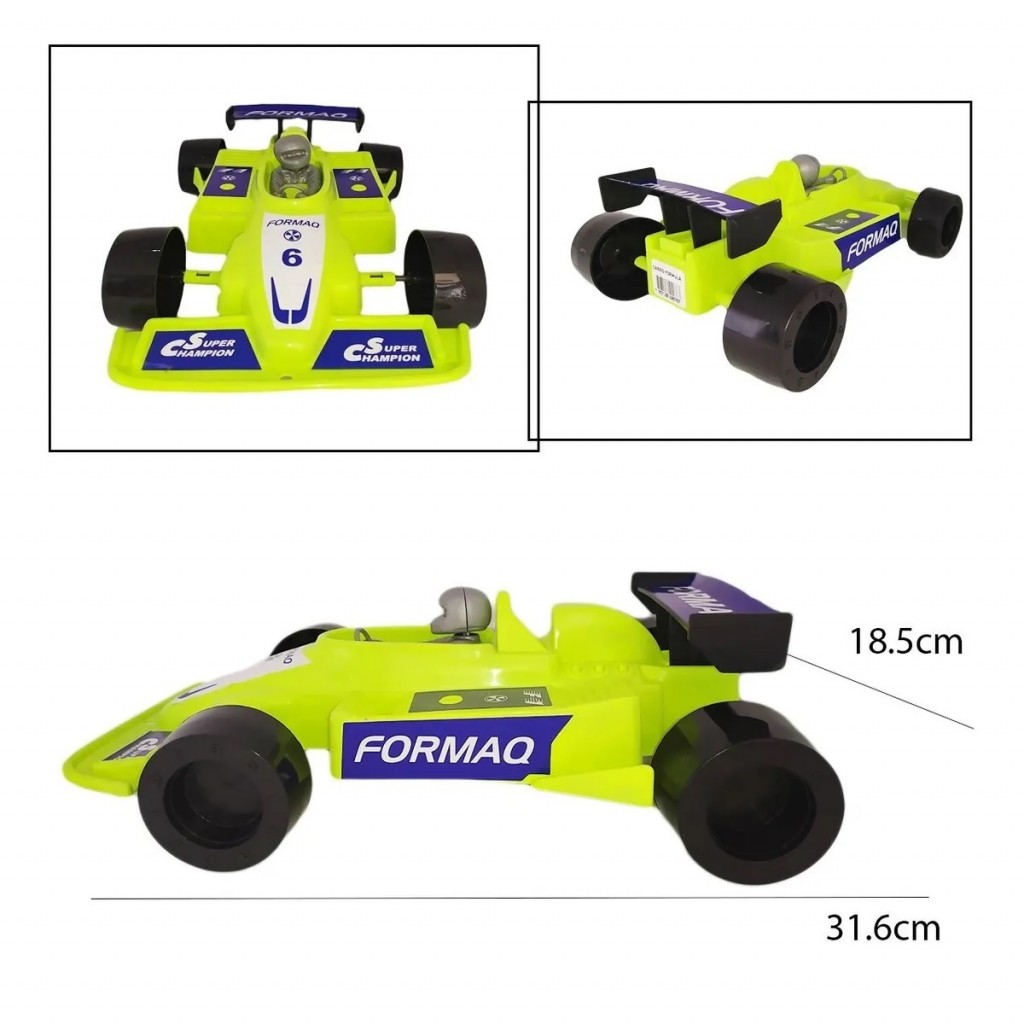 Carro Tipo Formula Uno Verde Limon Juguete Jugueteria DJ786-7