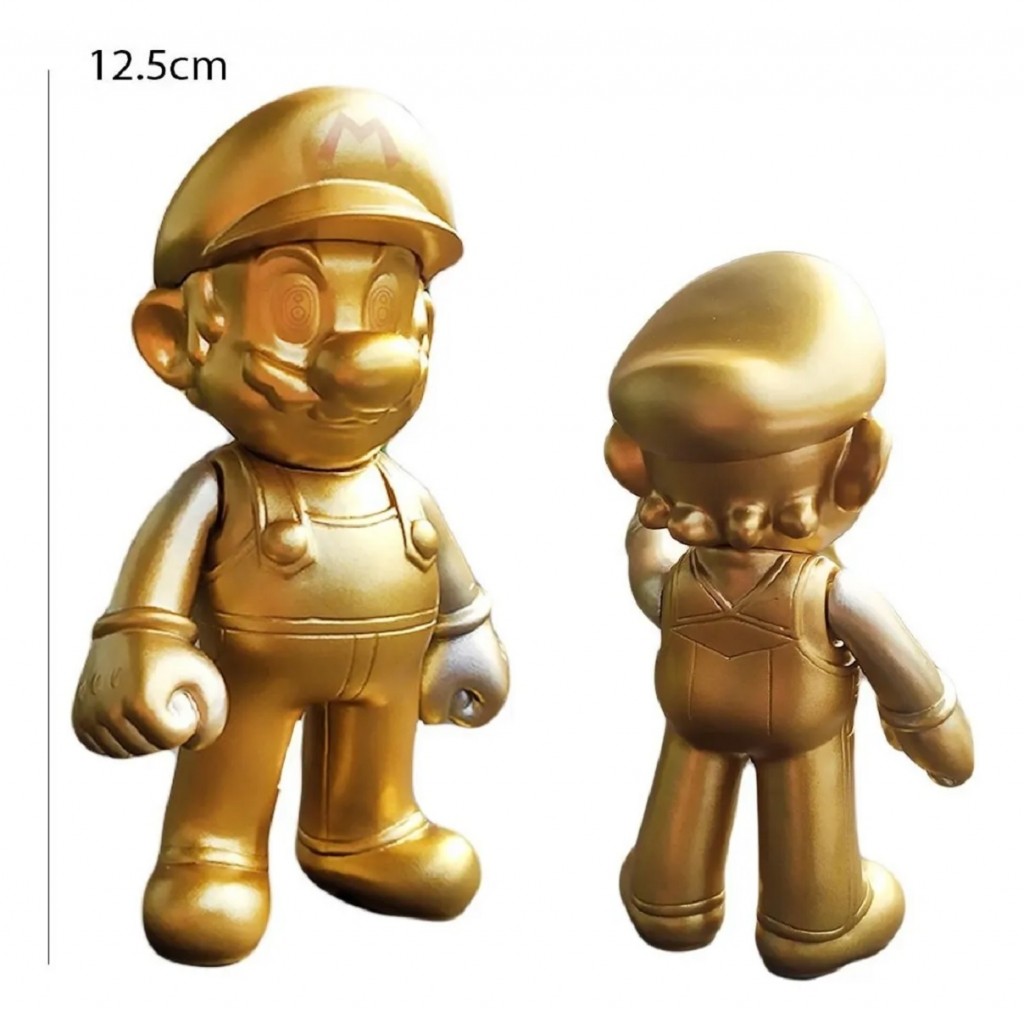 Figura Mario Bross Colección Mario Dorado Juguete Figuras DJ542