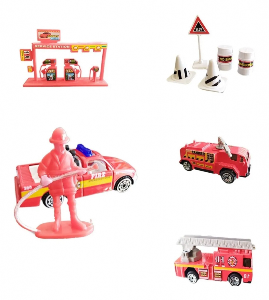 Bomberos Set Carros Juguetes Didácticos Juguetería Niños