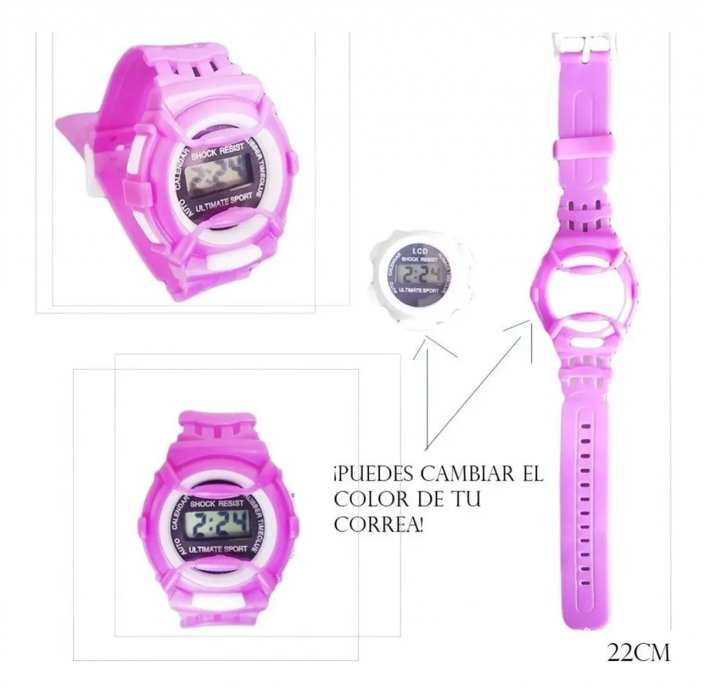 Reloj Niño Juguete Led Digital Jugueteria Pulso