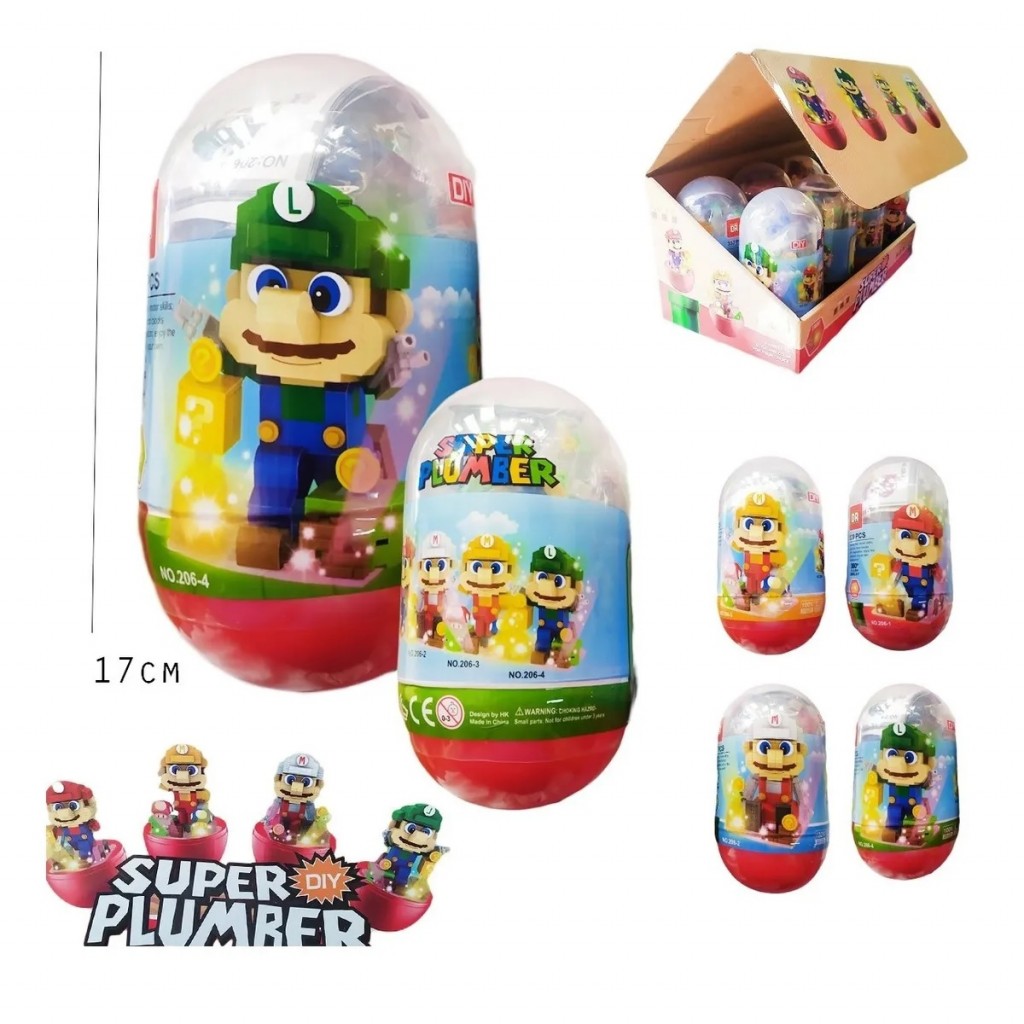 Mario Bros Bloques Set X2 Blanco-Verde