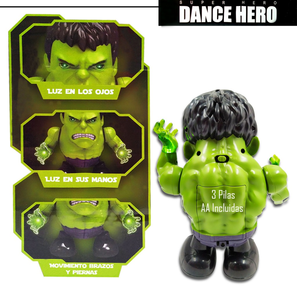 Hulk Niño Juguete Avengers Jugueteria Luz Sonido Didáctico