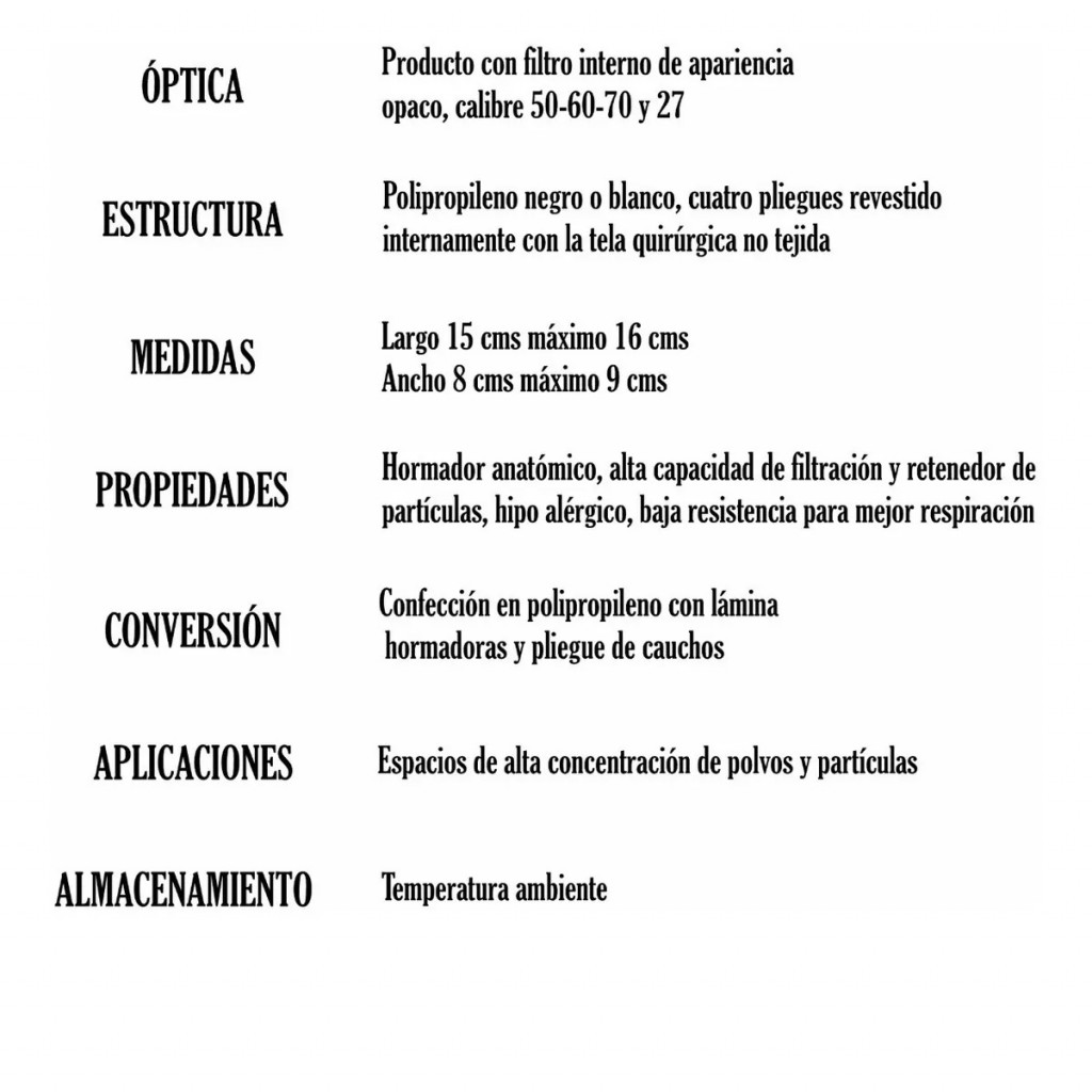 Tapabocas Industrial Mascarilla Protección Antivirus