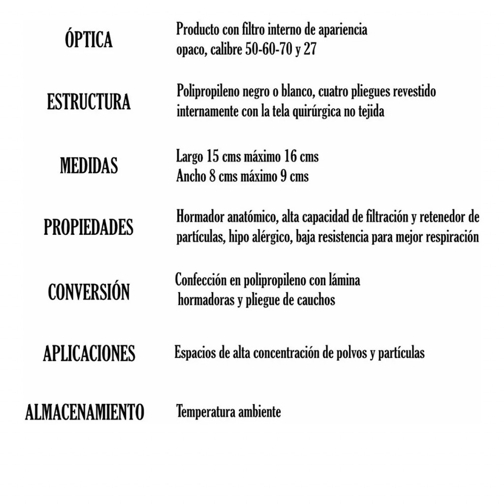 Tapabocas Industrial Mascarilla Protección Antivirus DJ0098