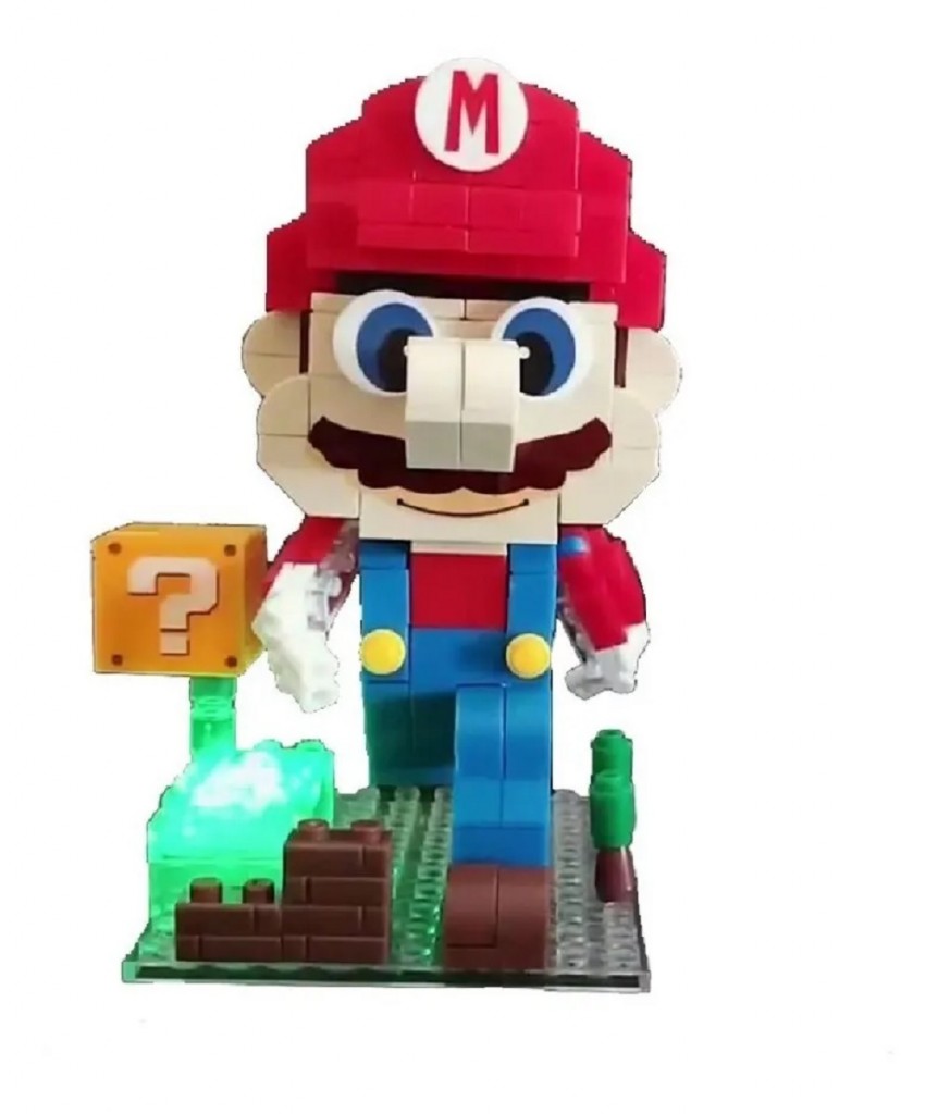 Mario Bros Bloques Set X2 Blanco-Verde