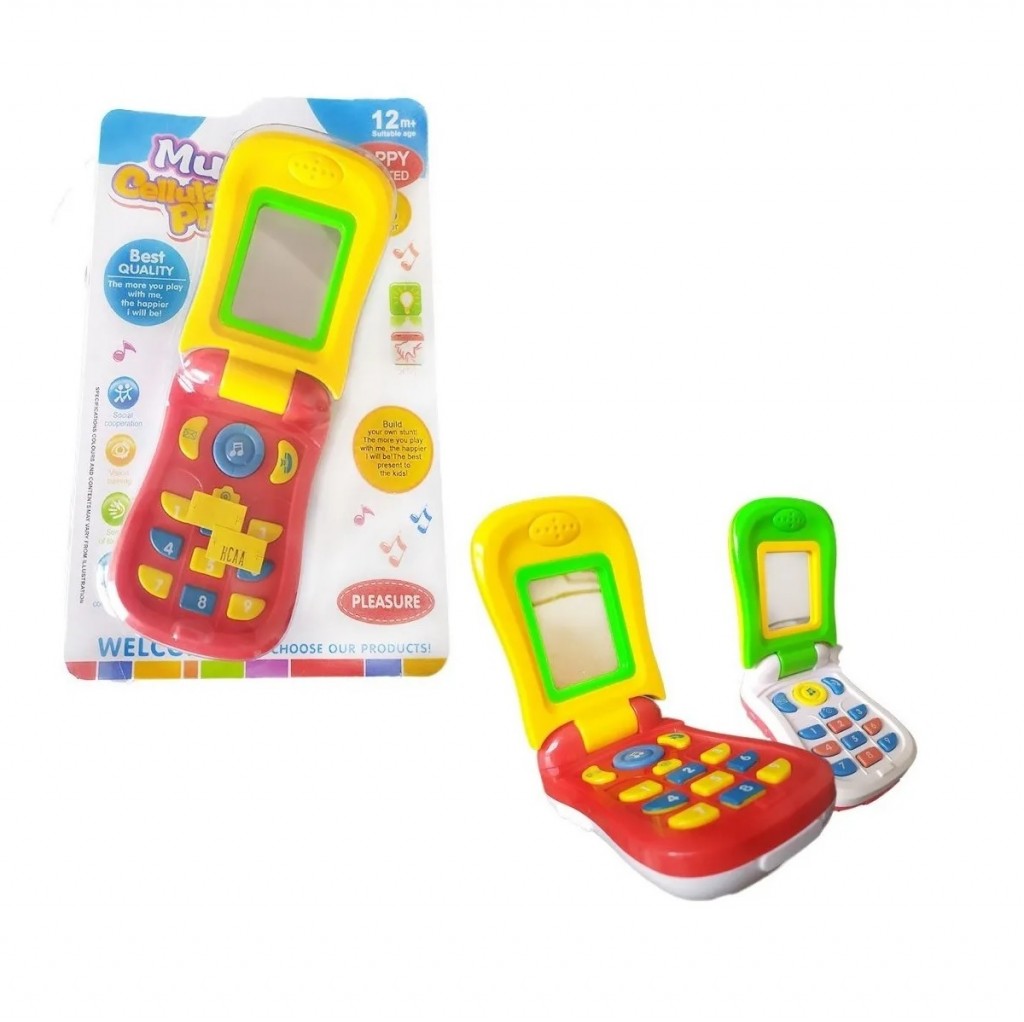 Teléfono Celular Bebés Niños Juguete Amarillo/Blanco DJ9916