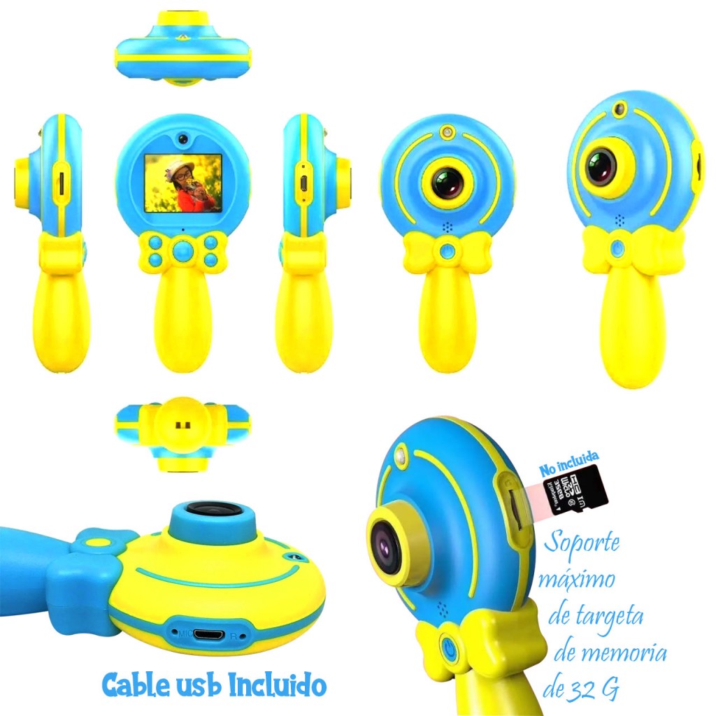 Cámara Digital Juegos Niño Niña Juguete Vídeo Foto Didáctico Rosado