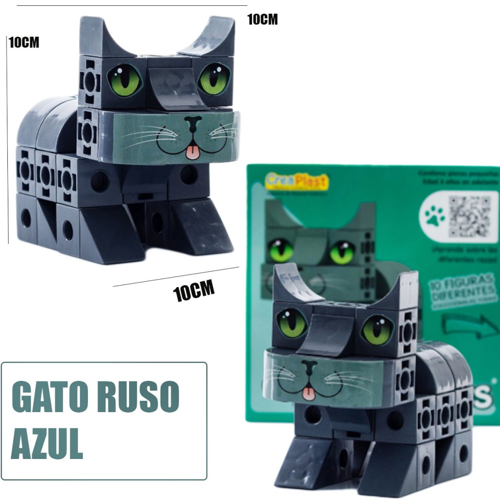 Gatos De Raza Armables Coleccion Juguete Juegos Jugueteria. Gato Ruso Azul DJ260B